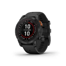 fenix 7X Pro Solar in Titanium with Slate Gray with Black Band