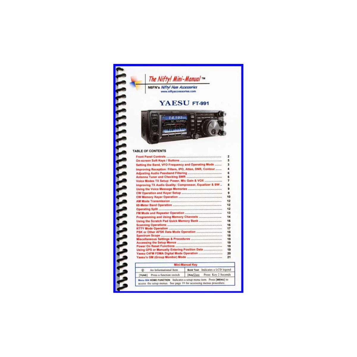 Amateur Radio Books Nifty Yaesu FT991A Mini Manual GPSCentral.ca