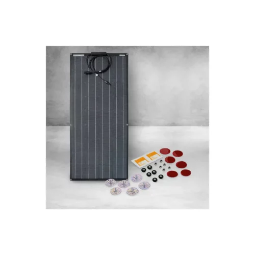 Dakota Lithium 100-Watt Flexible Marine Solar Panel Kit with components