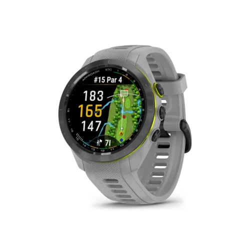 Approach S70 - 42 mm - Black Ceramic Bezel with Powder Gray Silicone Band - plays like distance
