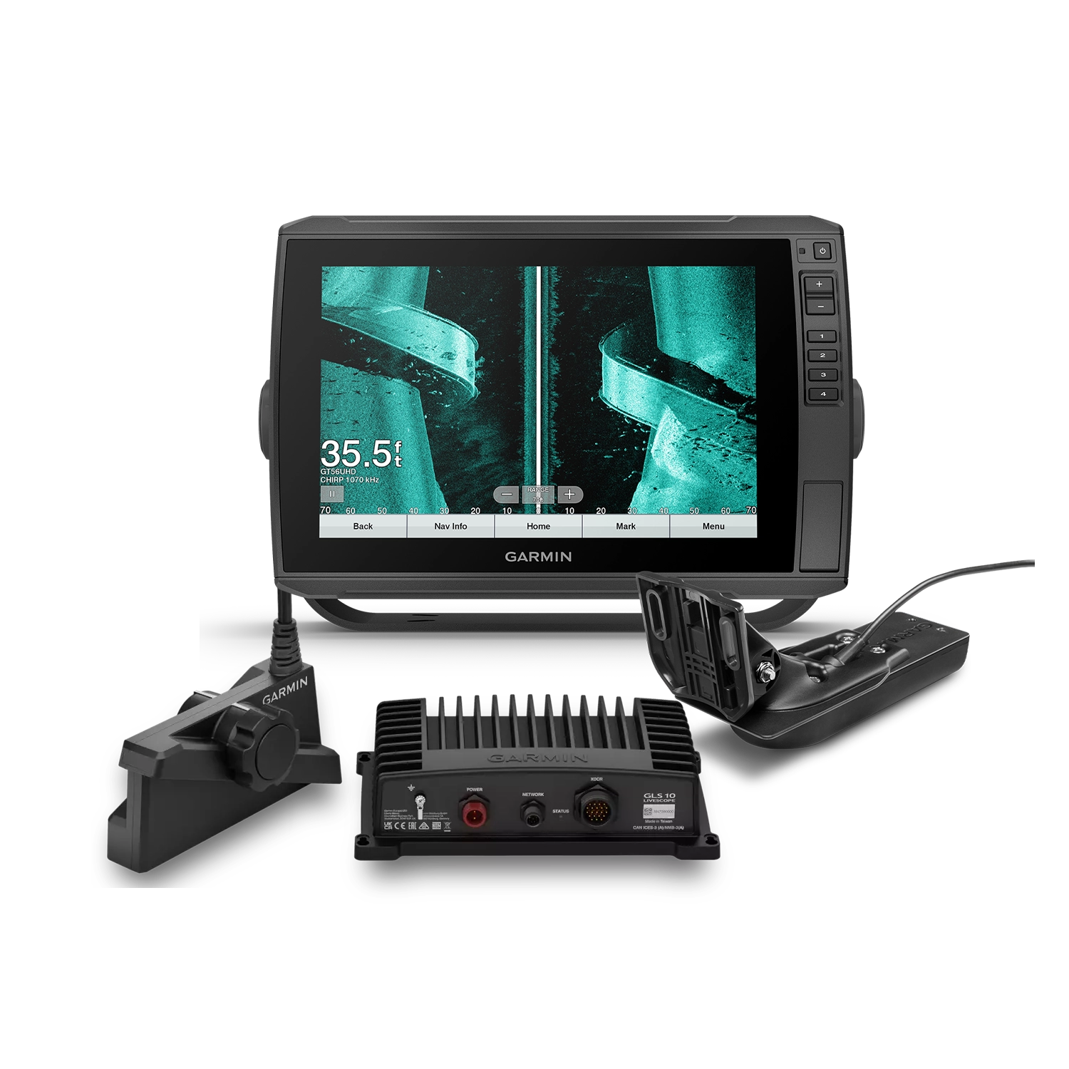 Garmin ECHOMAP Ultra 106sv GT56 & LiveScope Plus System Bundle
