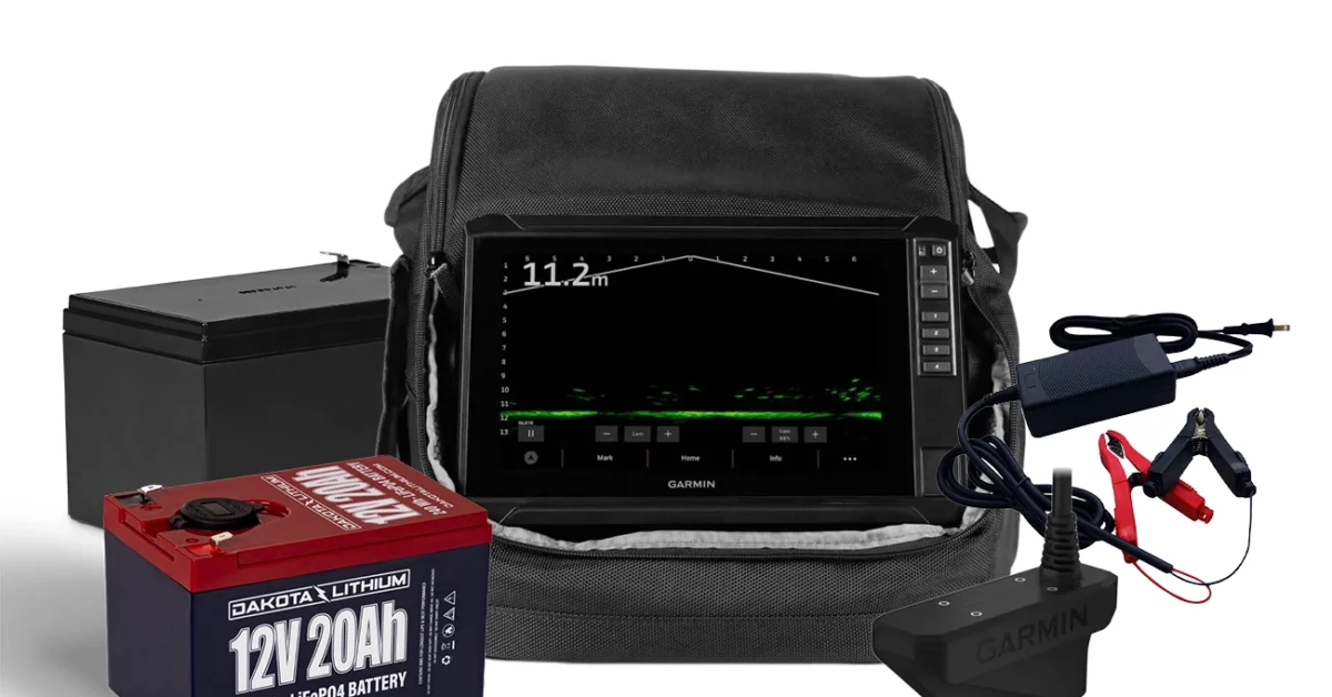 Garmin ECHOMAP UHD2 95sv LiveScope & Dakota Lithium Ice Fishing Bundle -  GPS Central
