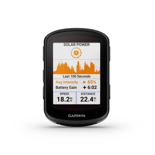 Garmin Edge 540 Solar with solar power page