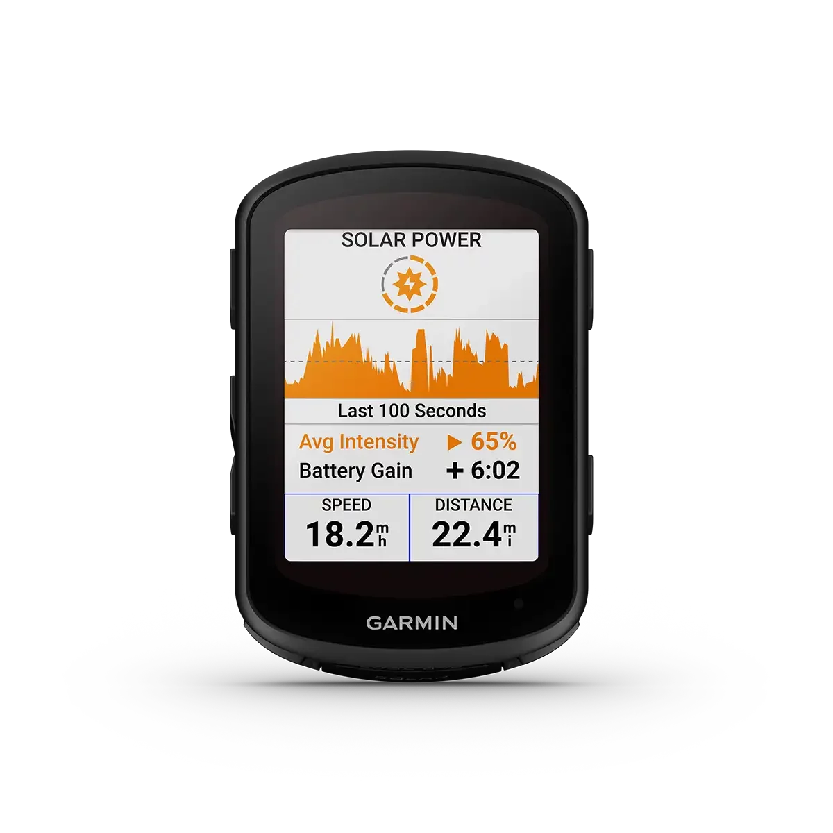 Garmin Edge 840 Solar with solar power screen