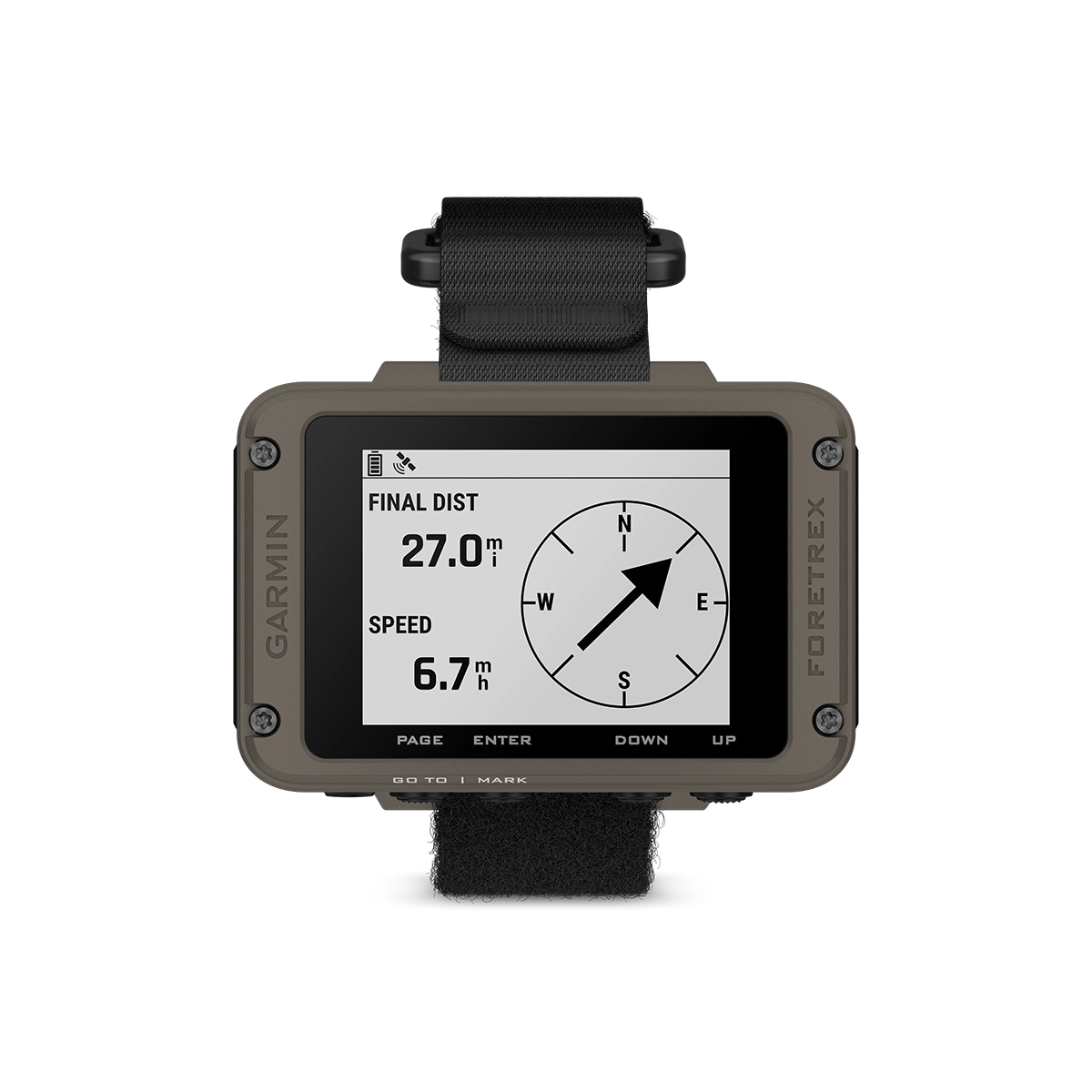 Garmin Foretrex 901 Ballistic Edition compass and other data page