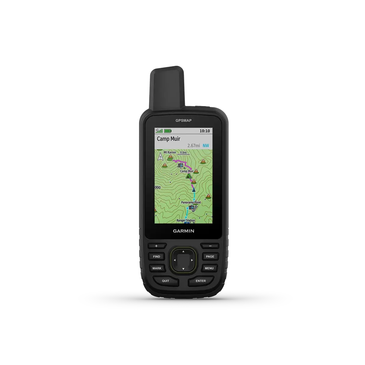 Garmin GPSMAP 67 with map and navigation screen