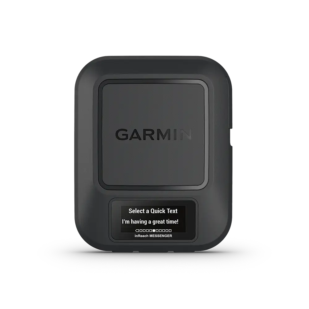 Garmin inReach Messenger select quick text option