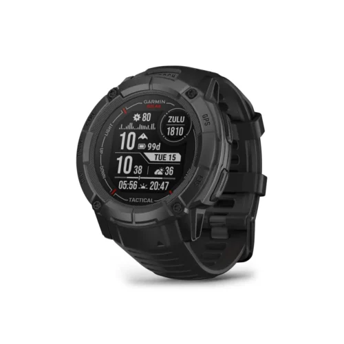Garmin Instinct 2X Solar - Tactical Edition in black with homepage screen