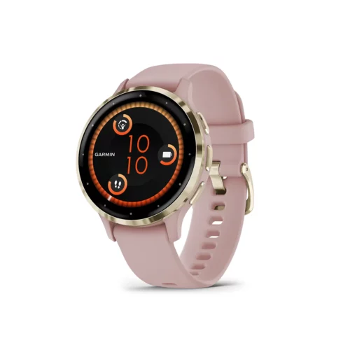 Garmin venu 3s in soft gold and dust rose