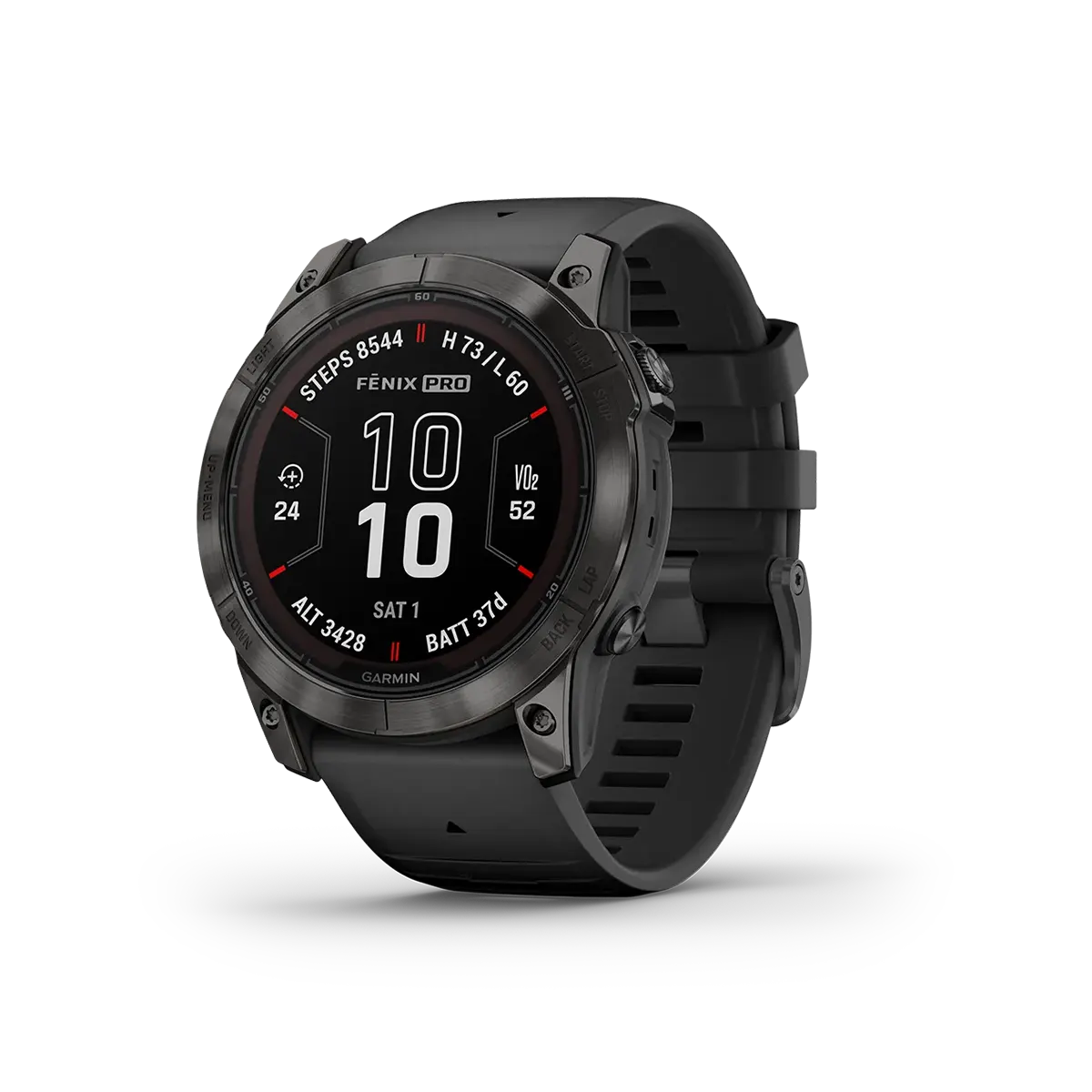 Garmin fenix 7X Pro - Sapphire Solar Edition Carbon Gray DLC Titanium with Black Band