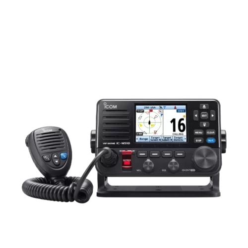Icom IC-M510 EVO VHF marine radio transceiver front view with intercom