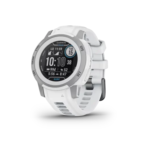 Garmin Instinct2 Solar Surf White angled left