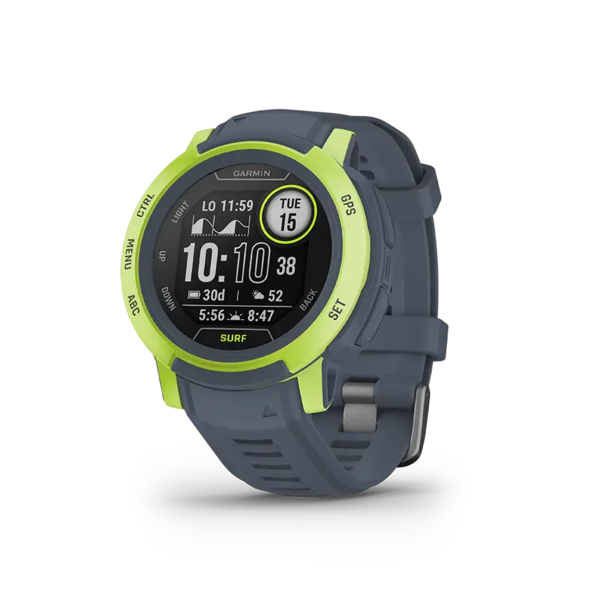 Garmin Instinct 2 Surf blue green left angled