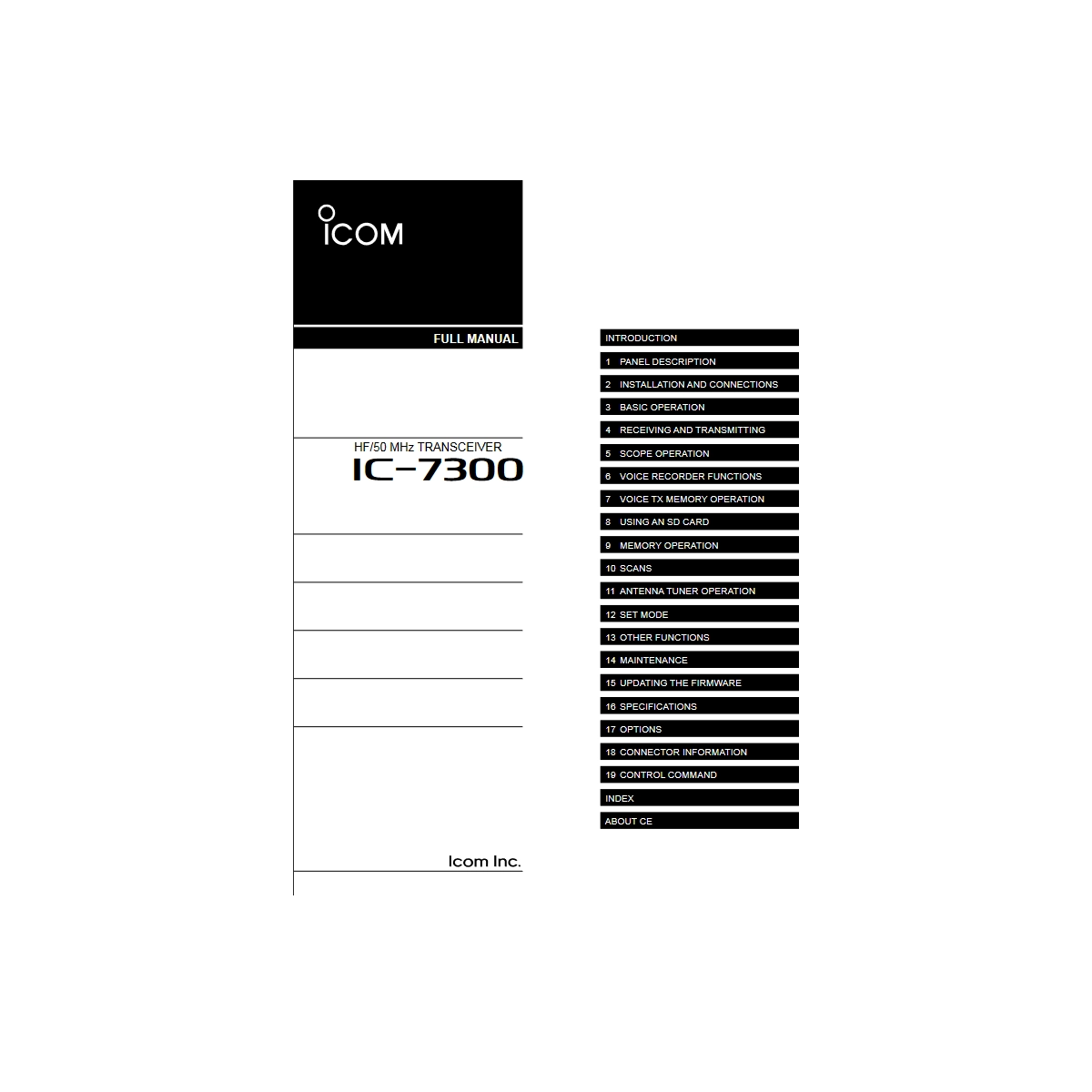 Complete Manual for IC7300 by Manual Man GPS Central