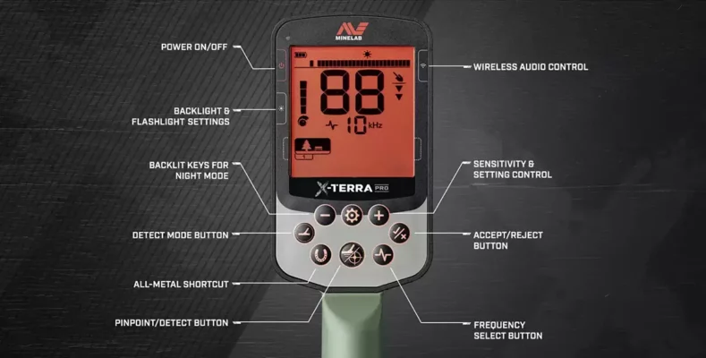 Waterproof metal detector control pod