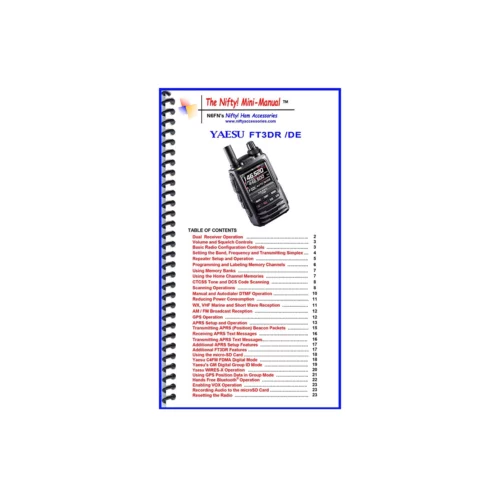 Nifty Yaesu FT3DR Mini-Manual