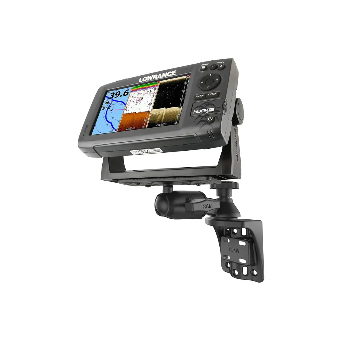 thumbnail image 2 of RAM-109V-1U Vertical 12 Swing Arm Mount – RAM Mounts, For Lowrance Fishfinders & Plotters, USA Made 2 of 4