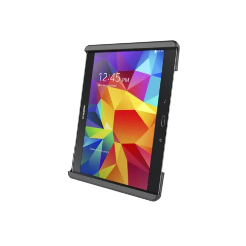 RAM-HOL-TAB26U: RAM Tab-Tite Tablet Holder for Samsung Tab 4 10.1 with tablet inside left angled