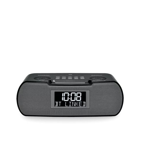 Sangean RCR-20 AM / FM-RDS / Bluetooth / AUX-In Digital Tuning Radio in black front view