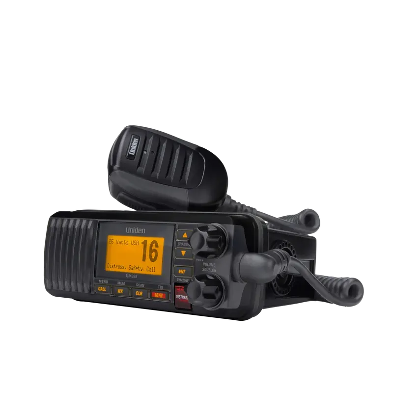Uniden UM385BK 25 Watt Fixed Mount Marine Radio with DSC GPS Central