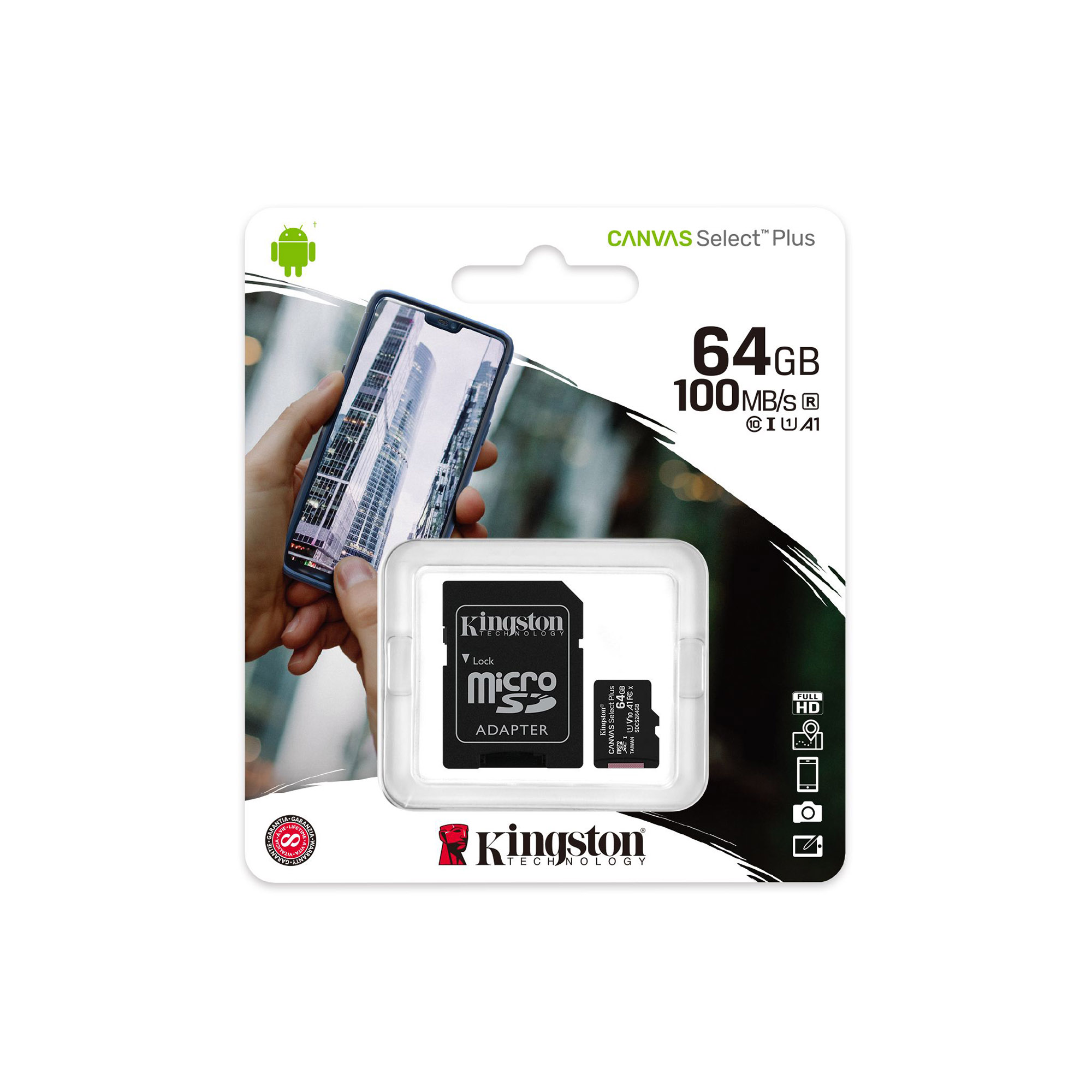 Kingston Canvas Select Plus microSD Memory Cards - 32GB/64GB/128GB