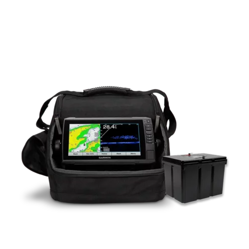 Garmin LiveScope Ice Fishing Bundle LI with 95sv in bag and battery