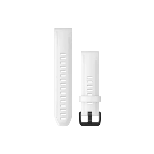 Garmin QuickFit 20 Watch Bands - White Silicone with Black Hardware
