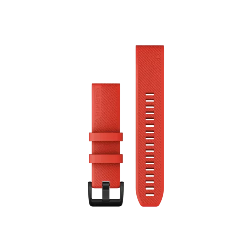 Garmin QuickFit 22 Watch Bands - Laser Red with Black Stainless Steel Hardware